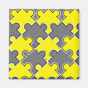 Puzzle pieces colour of the year 2021 illuminating magnet