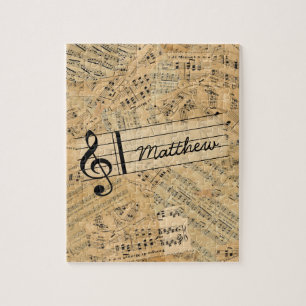 Puzzle Pièces de musique Vintage ID389