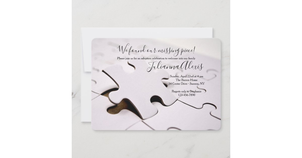 Puzzle Pieces Invitation | Zazzle