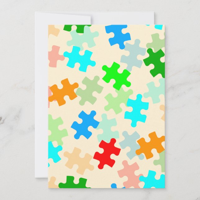 Puzzle Pieces Invitations (Front)