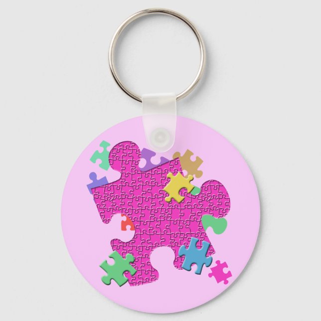 PUZZLE PIECES KEYCHAIN (Front)