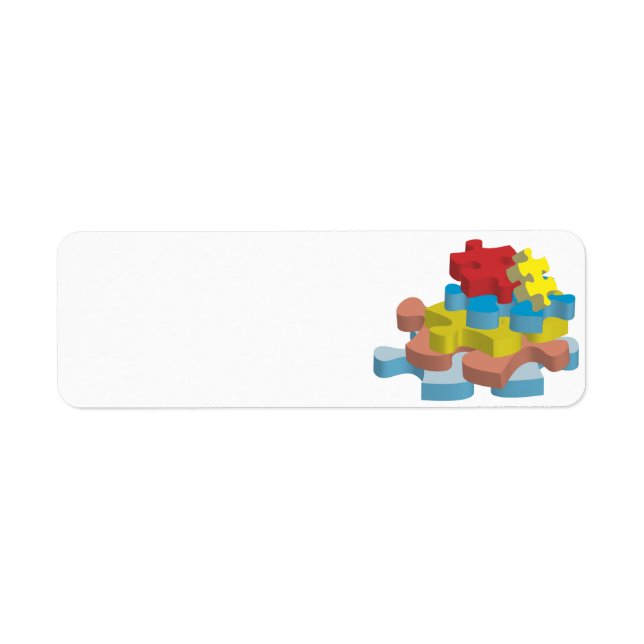 Puzzle Pièces Retourner les étiquettes d'adresse (Devant)
