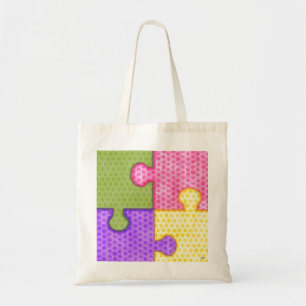 Puzzle Pieces Tote Bag