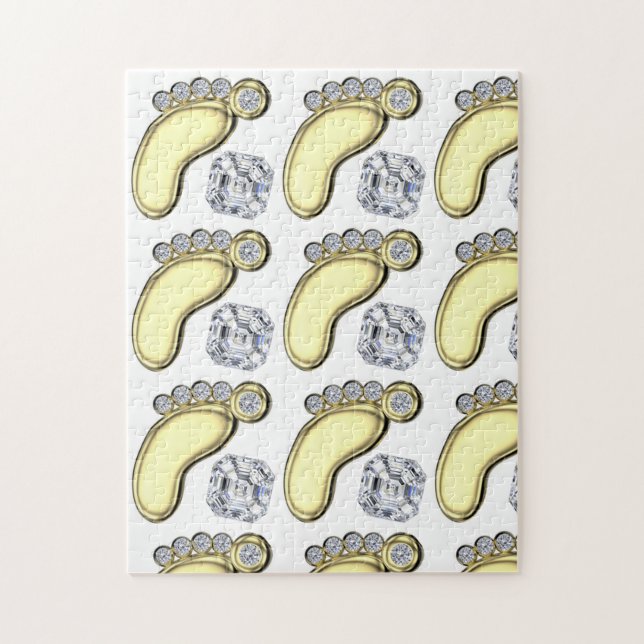 Puzzle Pied bébé doré (Vertical)