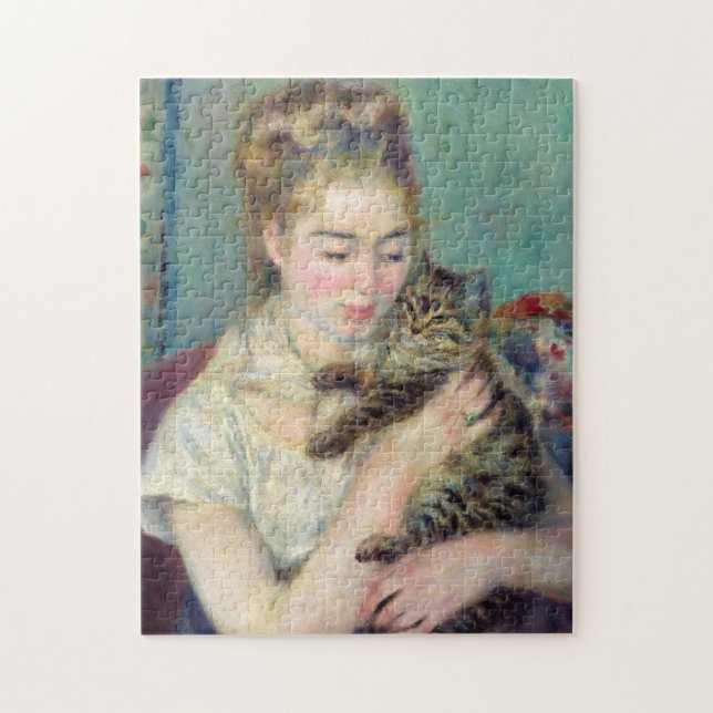 Puzzle Pierre-Auguste Renoir - Femme avec chat (Vertical)