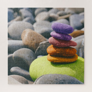 Puzzle Pierre colorée galets rochers photographie