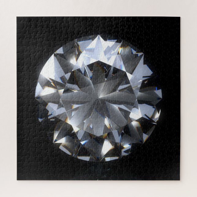 Puzzle Pierre de diamant : l'espace noir brille. (Vertical)