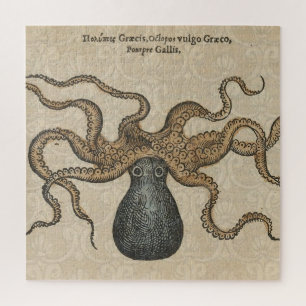 Puzzle Pieuvre Kraken Antique Faune Marine Côtière