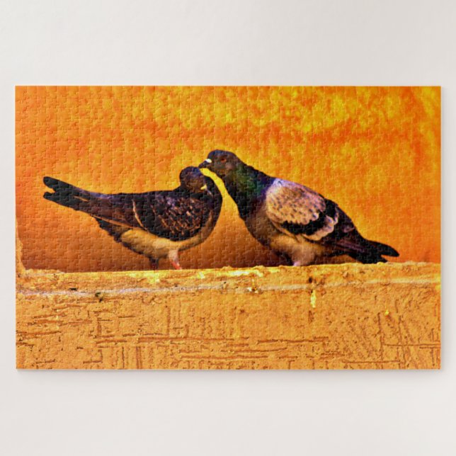 Puzzle Pigeon Love (Horizontal)