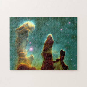 Puzzle Piliers de nébuleuse d'Eagle dans bel Outerspace