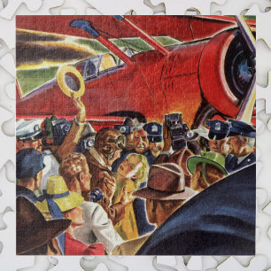 Puzzle Pilote d'avion à une seule hélice vintage avec Pap
