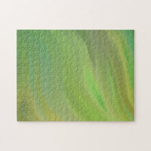 Puzzle Pinceaux Abstraits Verts Dégradé Ombre