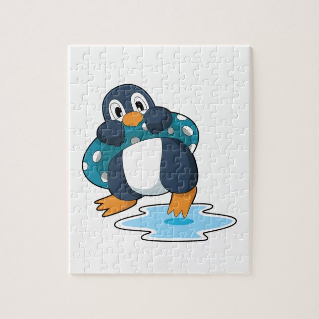 Puzzle Pingouin avec Lifebuoy (Vertical)