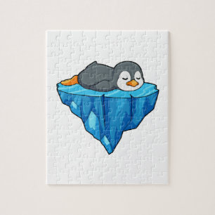 Puzzle Pingouin sur glace floc