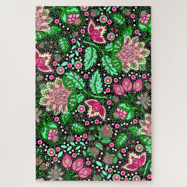 Puzzle Pink Lady Slipper Flower NH Fleur sauvage (Vertical)