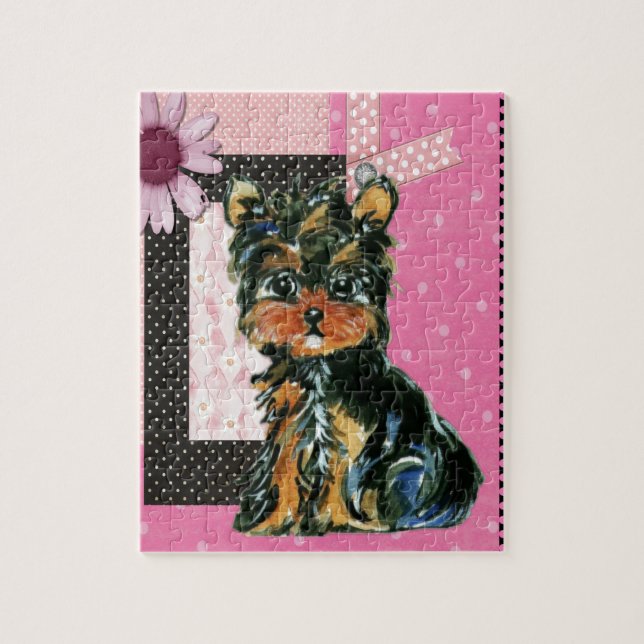 PUZZLE PINK YORKIE POO (Vertical)