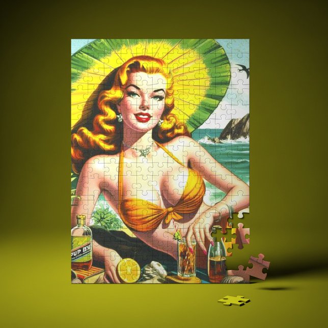 Puzzle Pinup Tropical vintage (Créateur téléchargé)