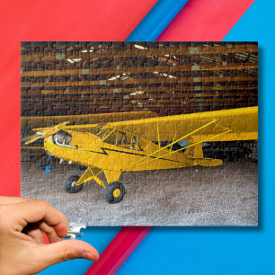 Puzzle Piper Cub J3 Jaune Avion Photo Nuit de Famille