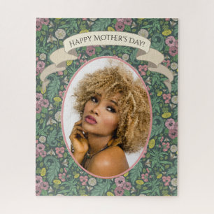 Puzzle Pissenlits jaunes vintage Visages de pensées roses