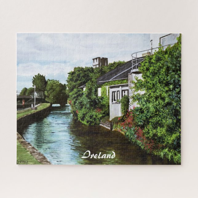 Puzzle Pittoresque Galway City Irlande Canal View Jigsaw  (Horizontal)