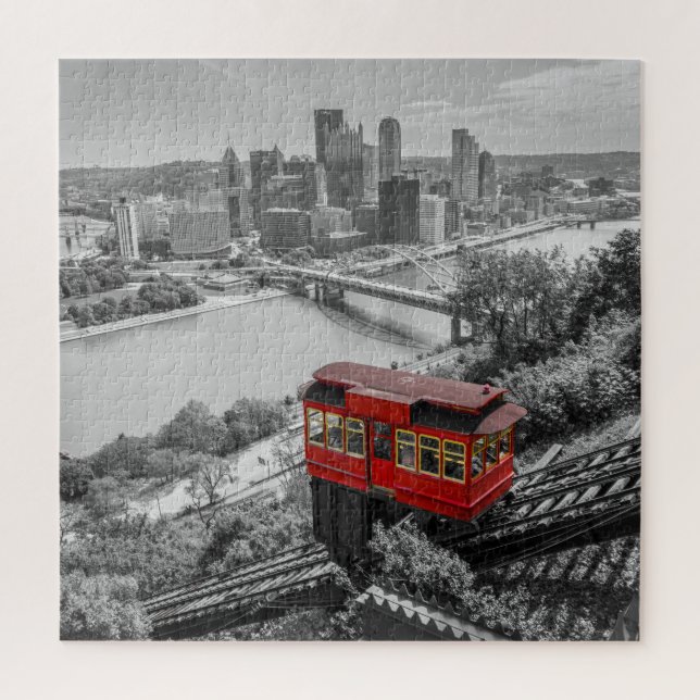 Puzzle Pittsburgh Steel City Skyline Incline Photographie (Vertical)