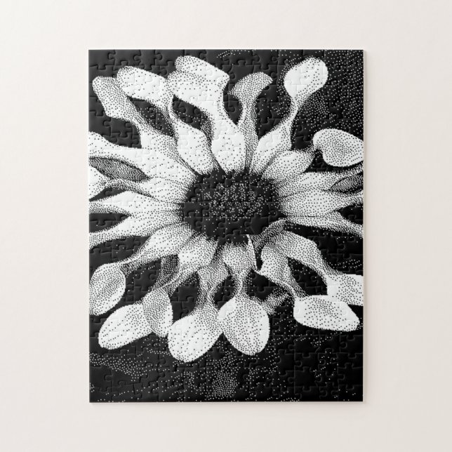 Puzzle pixel noir et blanc (Vertical)