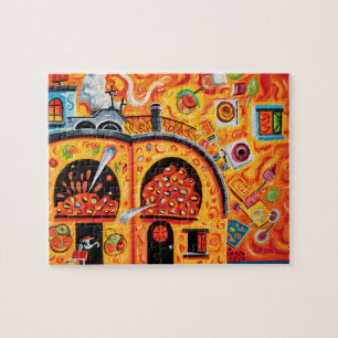 Puzzle Pizza chaude flamboyante