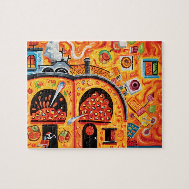 Puzzle Pizza chaude flamboyante (Horizontal)