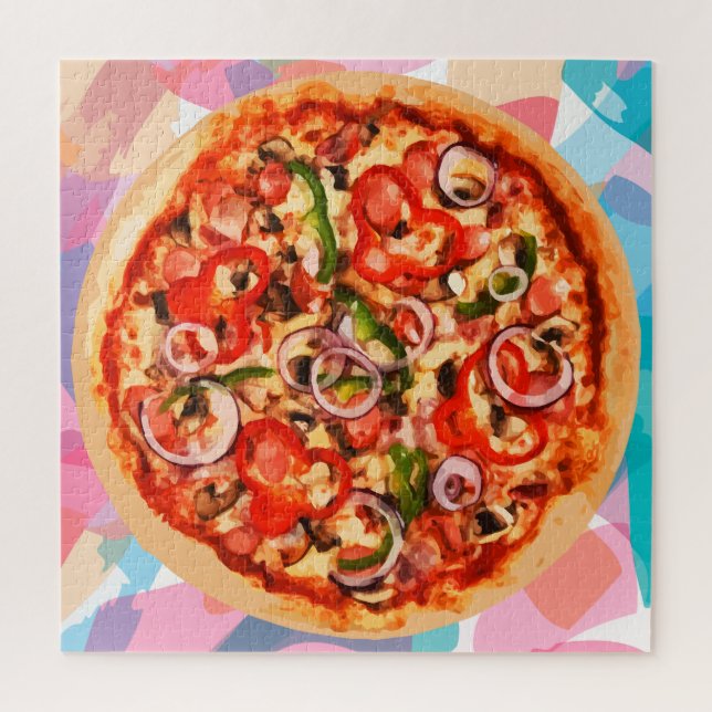 Puzzle Pizza Pie Alimentaire Italien Difficile (Vertical)
