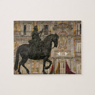Puzzle Place Majeur avec statue de Filipe III, Madrid,