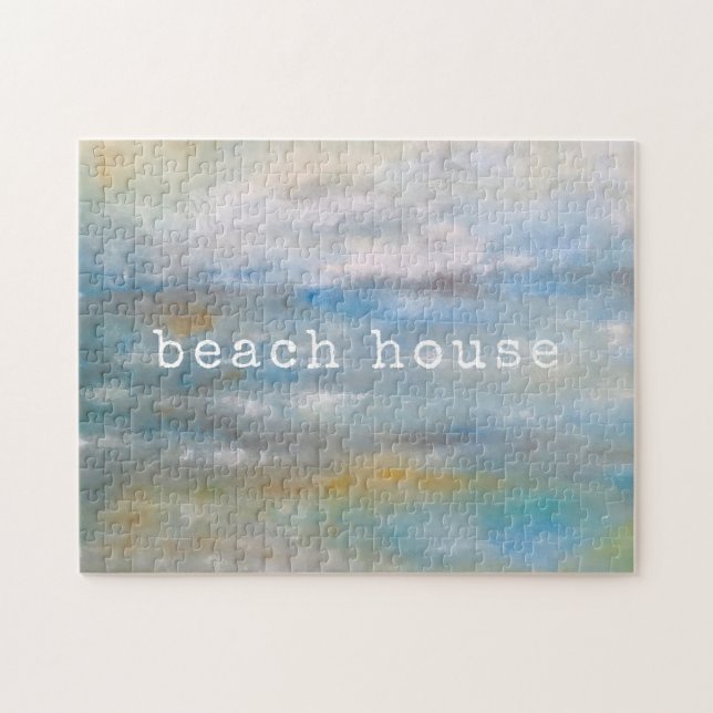 Puzzle Plage Abstraite Océan Nuages (Horizontal)