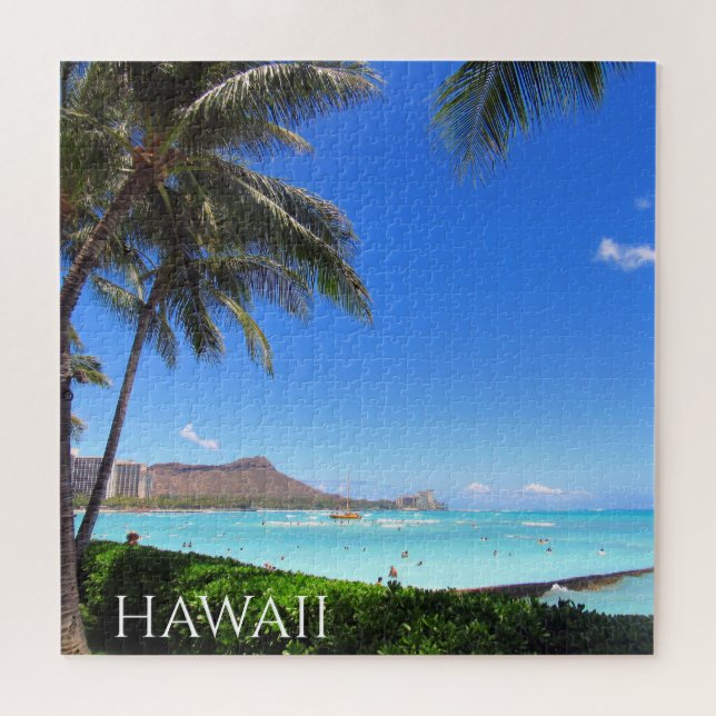 Puzzle plage de hawaii waikiki (Horizontal)
