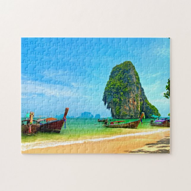 Puzzle Plage ferroviaire de Krabi, Thaïlande (Horizontal)