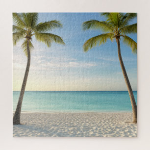 Puzzle Plage Paradisiaque aux Palmiers Tropicaux