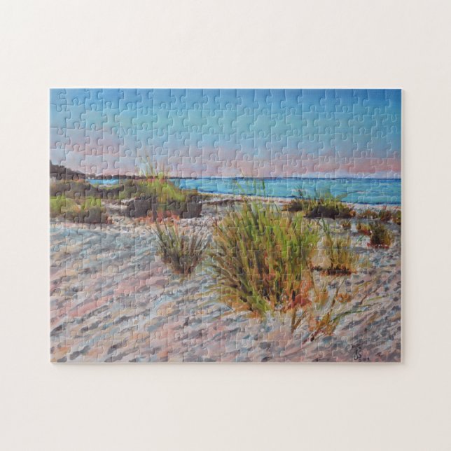 Puzzle Plage Peinture Floride Sable rose (Horizontal)