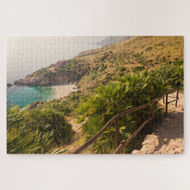 Puzzle Plage reculée dans le Zingaro de Lo, Sicile (Horizontal)