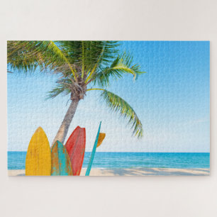 Puzzle Plage Tropical Surfboard