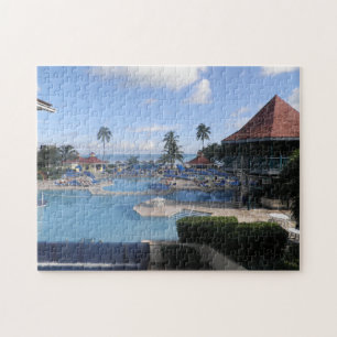 Puzzle Plage tropicale aux Bahamas.