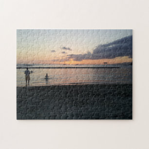 Puzzle Plage tropicale Waikiki Oahu Hawaii coucher du sol