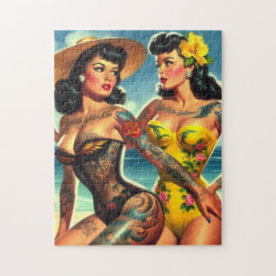 Puzzle Plage Vintage tatouée