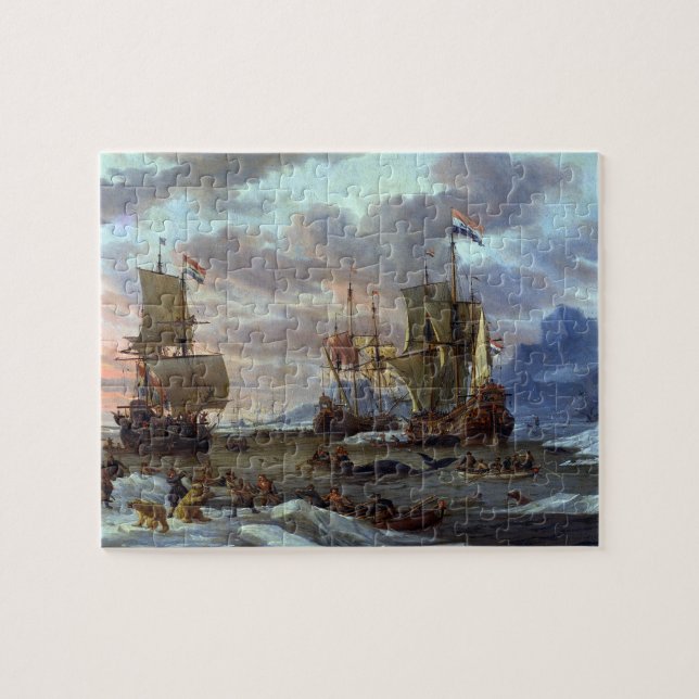 Puzzle Plages baleiniers Océan Arctique Abraham Storck 16 (Horizontal)