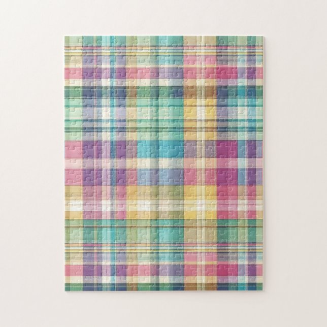 Puzzle Plaid au printemps/Pâques/tartan (Vertical)