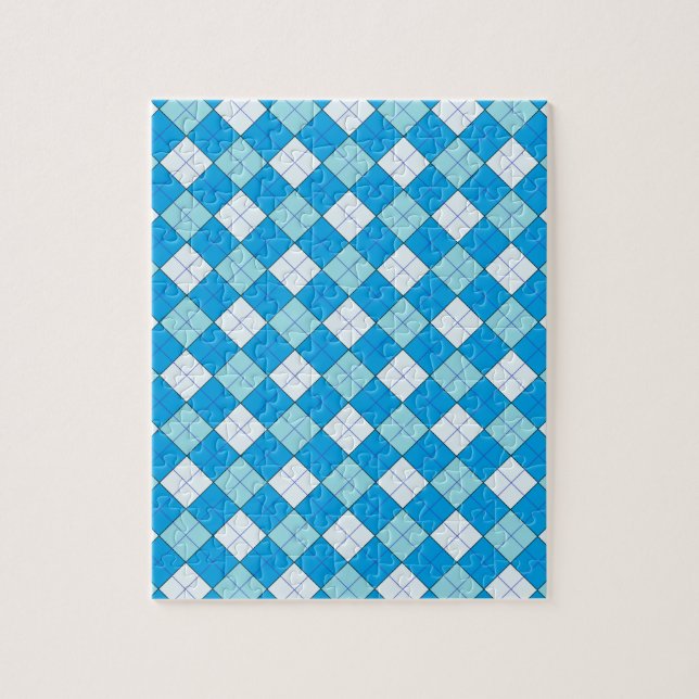 Puzzle Plaid bleu (Vertical)