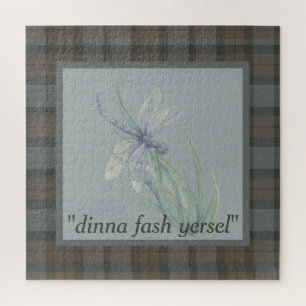 Puzzle Plaid de tartan de clan de Fraser d'aquarelle de