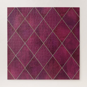 Puzzle Plaid géométrique Jacquard : or aquarelle