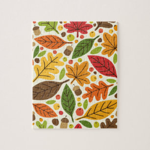Puzzle Plaid Holiday Automne Thanksgiving Harvest Lea