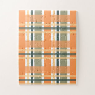 Puzzle Plaid Holiday Automne Thanksgiving Harvest Lea