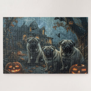 Puzzle Plaisir canin de la nuit d'Halloween chez le Pug