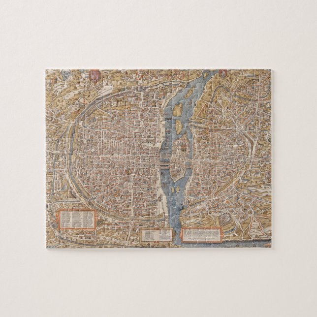 Puzzle Plan de Paris vintage, 1550 (Horizontal)