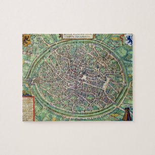 Puzzle Plan de ville de Bruges, de 'Civitates Orbis